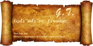 Gyémánt Tivadar névjegykártya