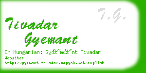 tivadar gyemant business card